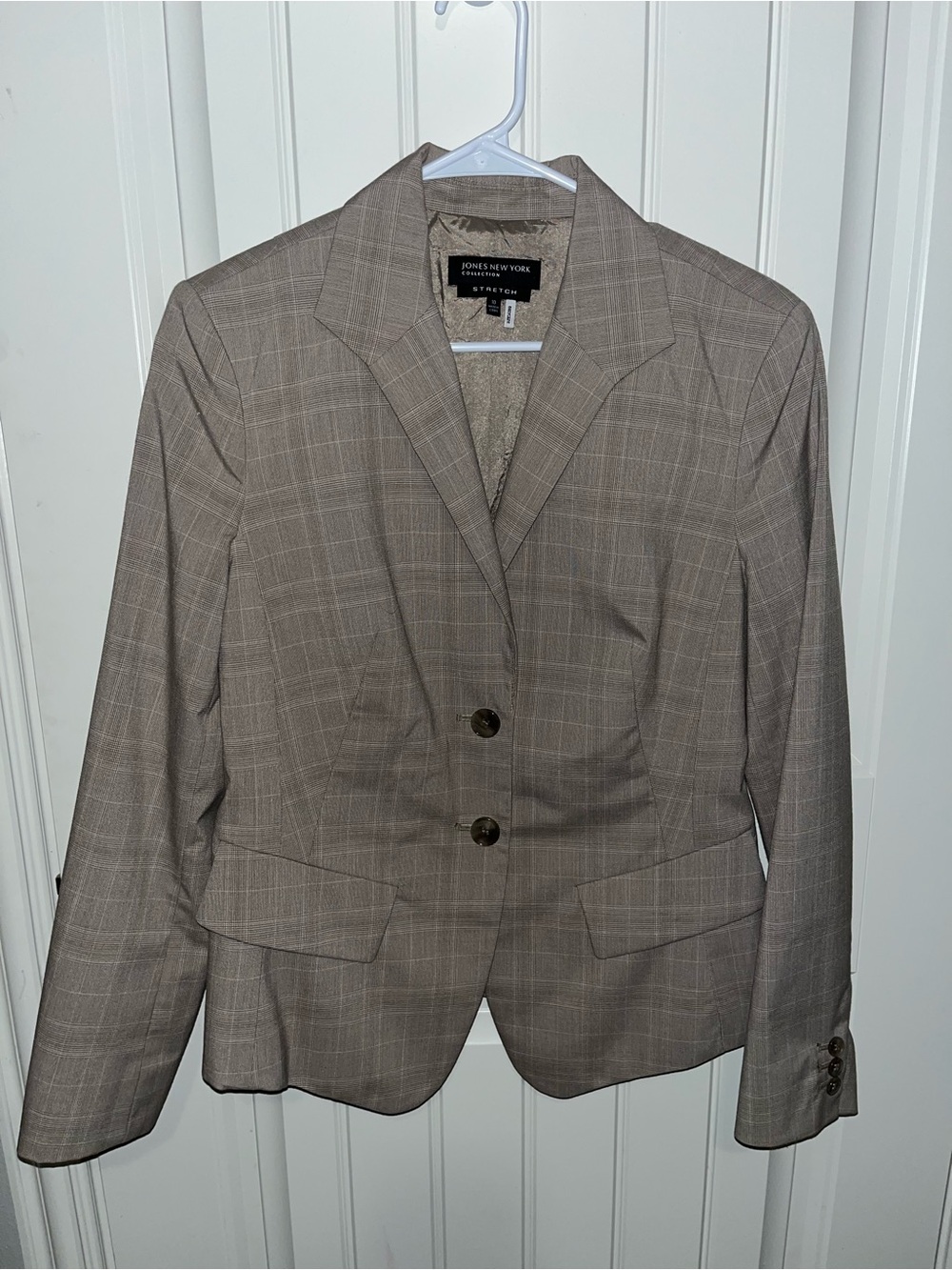 Jones New York Beige Stretch Blazer